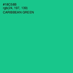 #18C58B - Caribbean Green Color Image